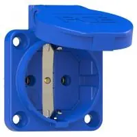 Розетка встраиваемая 16А/250V/2P+E/IP54 50x50 подключение сзади синяя безвинтовые клеммы в Москве Розетка встраиваемая 16А/250V/2P+E/IP54 50x50 подключение сзади синяя безвинтовые клеммы - foto