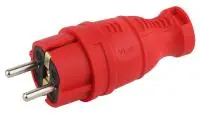Вилка каучуковая з/з прямая 16A IP44 красная V8-RED-IP44 в Москве Вилка каучуковая з/з прямая 16A IP44 красная V8-RED-IP44 - foto